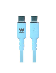 Cable USB 2.0 Tipo-C Woxter PE26-188/ USB Tipo-C Macho - USB Tipo-C Macho/ Hasta 60W/ 480Mbps/ 1.2m/ Azul 2