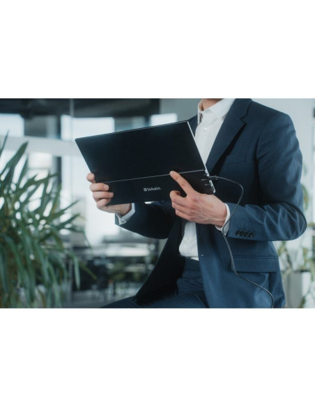 Monitor Portátil Táctil Verbatim PMT-17-4K 17.3"/ 4K/ Negro