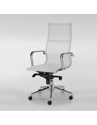 SILLON DE DIRECCION BERLIN BLANCO RESPALDO ALTO