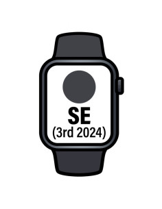 Apple Watch SE 3rd V2/ GPS/ 44mm/ Caja de Aluminio Medianoche/ Correa Deportiva Medianoche M/L