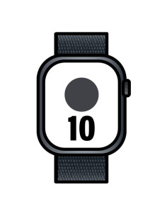 Apple Watch Series 10/ GPS/ 46mm/ Caja de Aluminio Negro Azabache / Correa Loop Deportiva Tinta