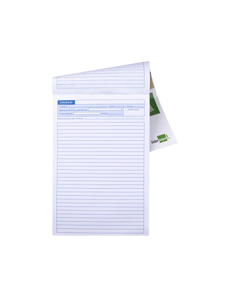 Bloc examenes liderpapel horizontal folio 40 hojas 60g/m2
