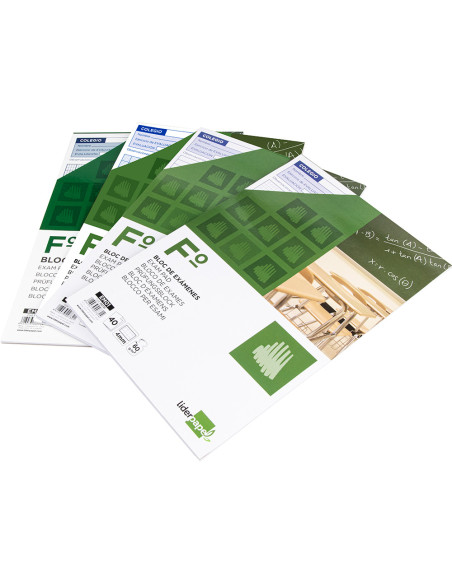 Bloc examenes liderpapel horizontal folio 40 hojas 60g/m2
