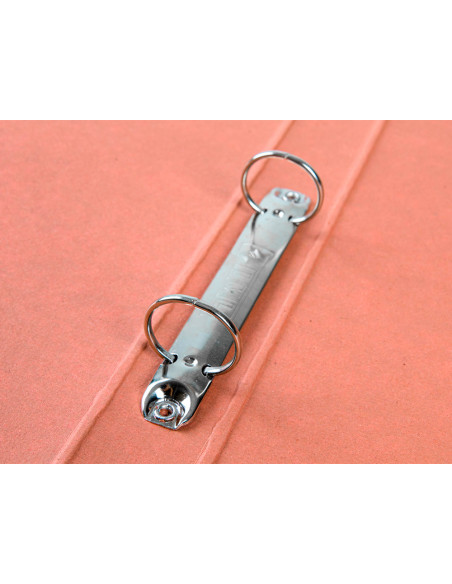 Carpeta de 2 anillas 25mm redondas liderpapel folio carton cuero