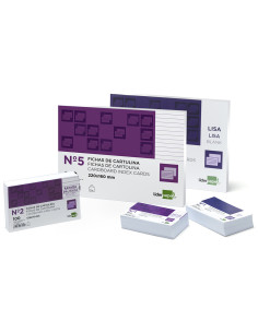 Ficha liderpapel lisa nº4 125x200mm paquete de 100 180g 2