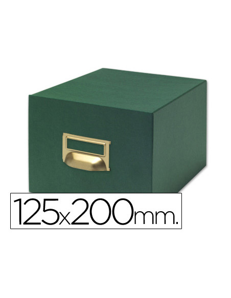 Fichero fichas tela verde 500 fichas n.4 tamaño 125x200 mm
