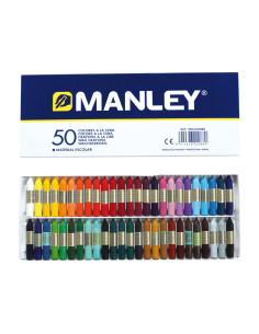 Lapices cera manley caja de 50 colores surtidos 2