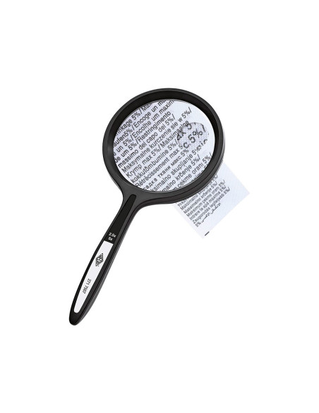 Lupa q-connect cristal bifocal 75 mm mango curvo