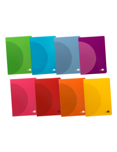 Libreta liderpapel 360 tapa de plastico a5 48 hojas 90g/m2 lisa sin margen colores surtidos