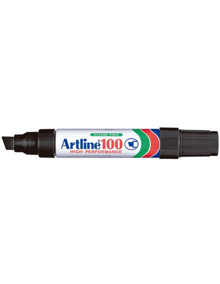 Rotulador artline marcador permanente 100 negro -punta biselada