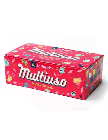 Pintura latex la pajarita satinada 35 ml caja de 6 unidades colores surtidos