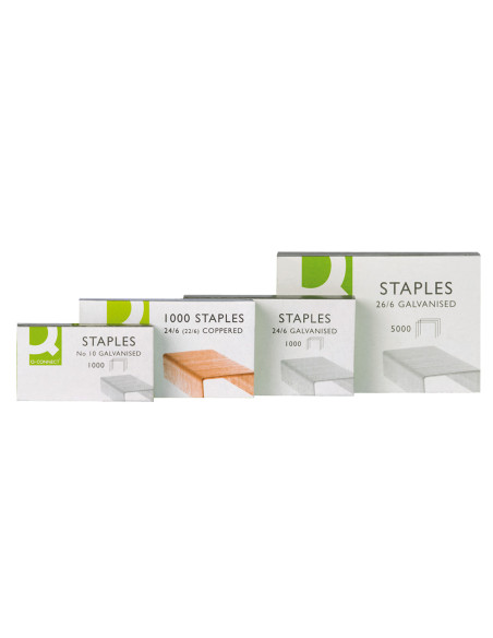 Grapas q-connect nº10 galvanizadas caja de 1000 unidades