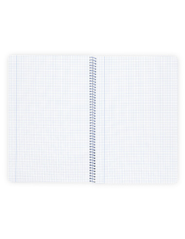 Cuaderno espiral liderpapel a4 wonder tapa plastico 80h 90gr cuadro 4mm con margen color rojo