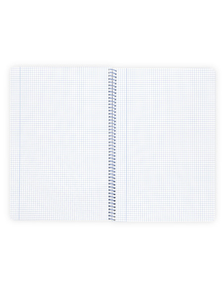 Cuaderno espiral liderpapel a4 wonder tapa plastico 80h 90gr cuadro 4mm con margen color rojo