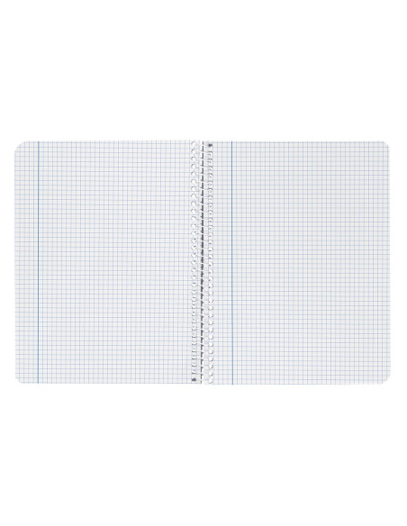 Cuaderno espiral liderpapel cuarto witty tapa dura 80h 75gr cuadro 4mm con margen color rojo