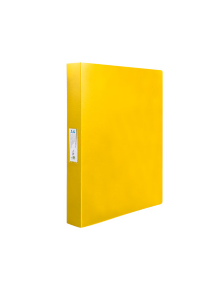 Carpeta liderpapel 4 anillas 25 mm mixtas polipropileno din a4 amarillo fluor opaco