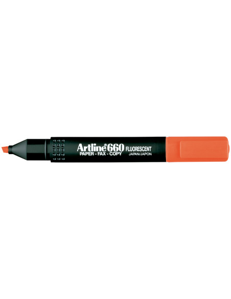 Rotulador artline fluorescente ek-660 rojo punta biselada