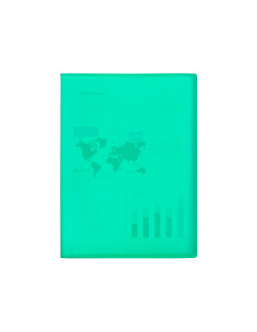 Carpeta liderpapel escaparate 60 fundas polipropileno din a4 verde translucido 2