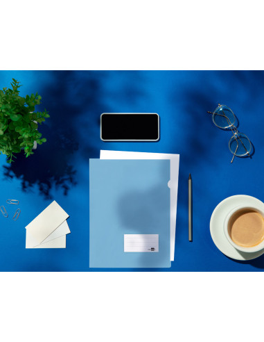 Carpeta liderpapel dossier a4 uñero celeste opaco