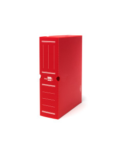Caja archivo definitivo plastico liderpapel rojo 387x275x105 mm 2