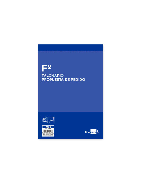 Talonario liderpapel pedidos folio original y 2 copias t325