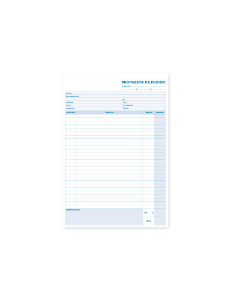 Talonario liderpapel pedidos folio original y 2 copias t325