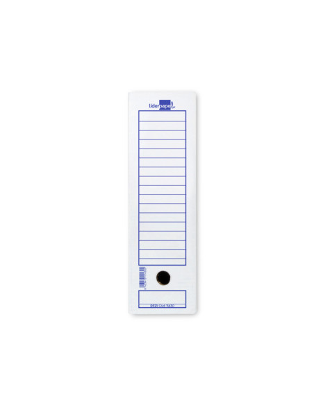 Caja archivo definitivo liderpapel folio prolongado carton reciclado 325g/m2 lomo 116 mm blanco 388x116x275 mm