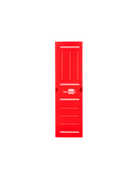 Caja archivo definitivo plastico liderpapel lomo 100 mm rojo 360x100x260 mm