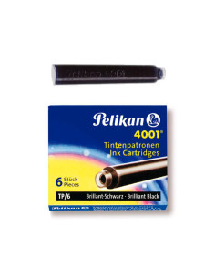 Tinta para plumas pelikan negra caja 6 cartuchos 2