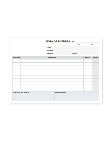 Talonario liderpapel entregas cuarto original t129 apaisado