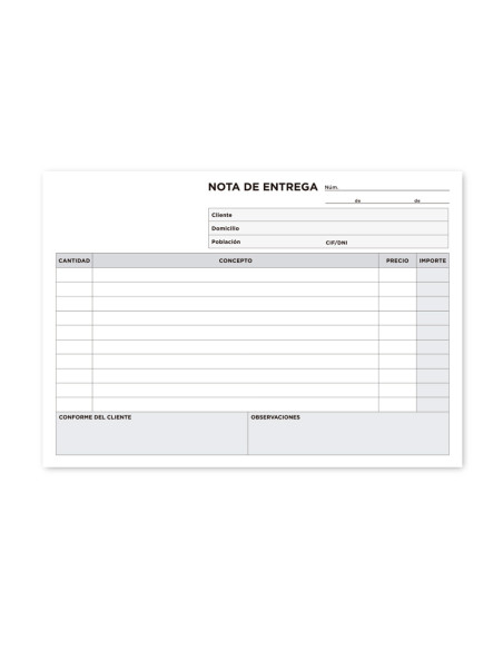 Talonario liderpapel entregas cuarto original t129 apaisado