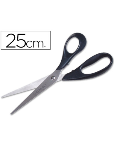 Tijera oficina q-connect inoxidable 10 " 25 cm blister
