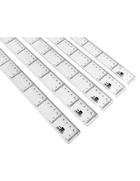 Regla liderpapel plastico cristal 30 cm