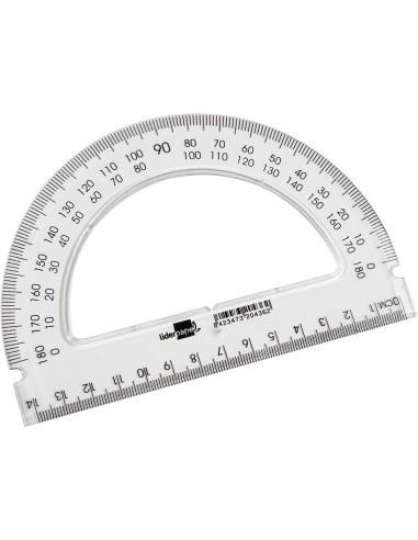 Semicirculo liderpapel 14 cm plastico