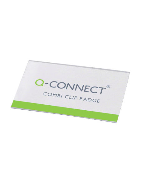 Identificador con pinza e imperdible q-connect kf01567 54x90 mm