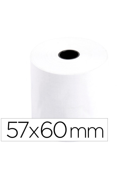 Rollo sumadora termico q-connect 57 mm ancho x 60 mm diametro sin bisfenol a