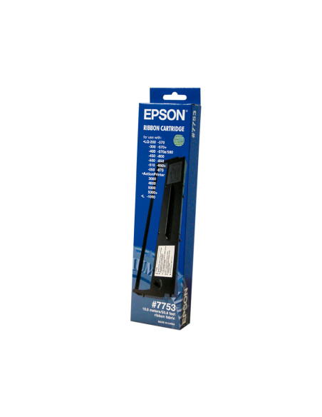 Cinta impresora epson lq-200 300 300c 300+ii 500 550570 570+ 580 800 850 870 1500 negra (7753)