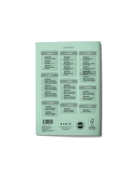 Cuaderno rubio caligrafia nº 010