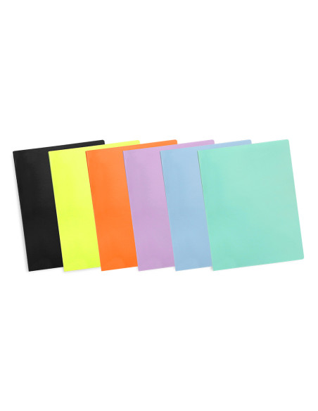 Carpeta liderpapel escaparate 37925 30 fundas polipropileno din a4 negro opaco
