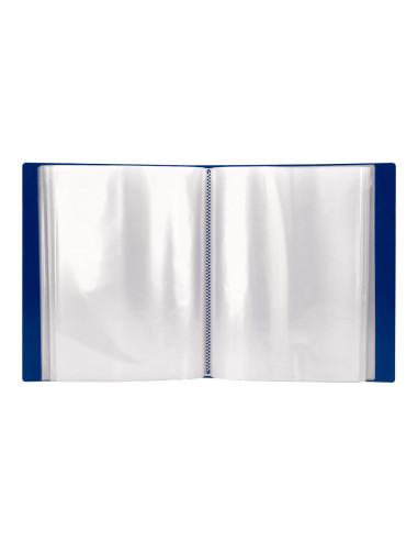 Carpeta liderpapel personaliza 37732 40 fundas canguro polipropileno din a4 azul portada y lomo personalizable