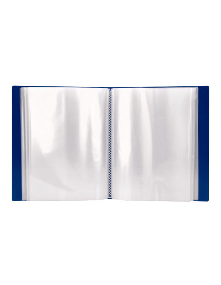 Carpeta liderpapel personaliza 37732 40 fundas canguro polipropileno din a4 azul portada y lomo personalizable