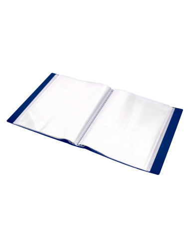 Carpeta liderpapel personaliza 37732 40 fundas canguro polipropileno din a4 azul portada y lomo personalizable