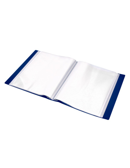 Carpeta liderpapel personaliza 37732 40 fundas canguro polipropileno din a4 azul portada y lomo personalizable