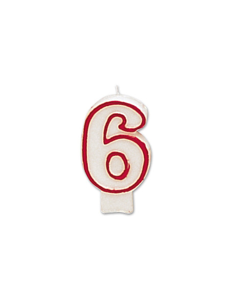 Vela cumpleaños liderpapel nº6