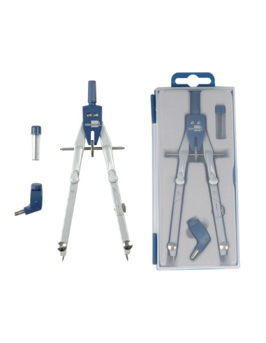 Compas liderpapel micrometrico con bigotera rapida y adaptador