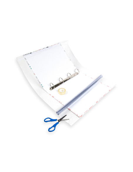 Rollo plastico forralibros liderpapel 0,45x5 mt 70 mc