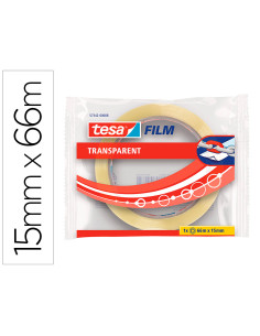 Cinta adhesiva tesa practic 66 mt x 15 mm