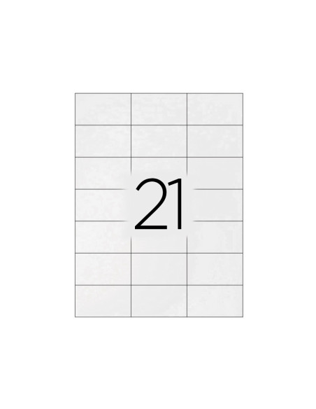 Etiqueta adhesiva q-connect kf10649 -tamaño 70x42,3 mm fotocopiadora laser ink-jet caja con 100 hojas din a4