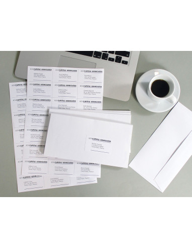 Etiqueta adhesiva q-connect kf10649 -tamaño 70x42,3 mm fotocopiadora laser ink-jet caja con 100 hojas din a4