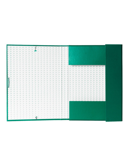 Carpeta proyectos liderpapel folio lomo 30mm carton forrado verde